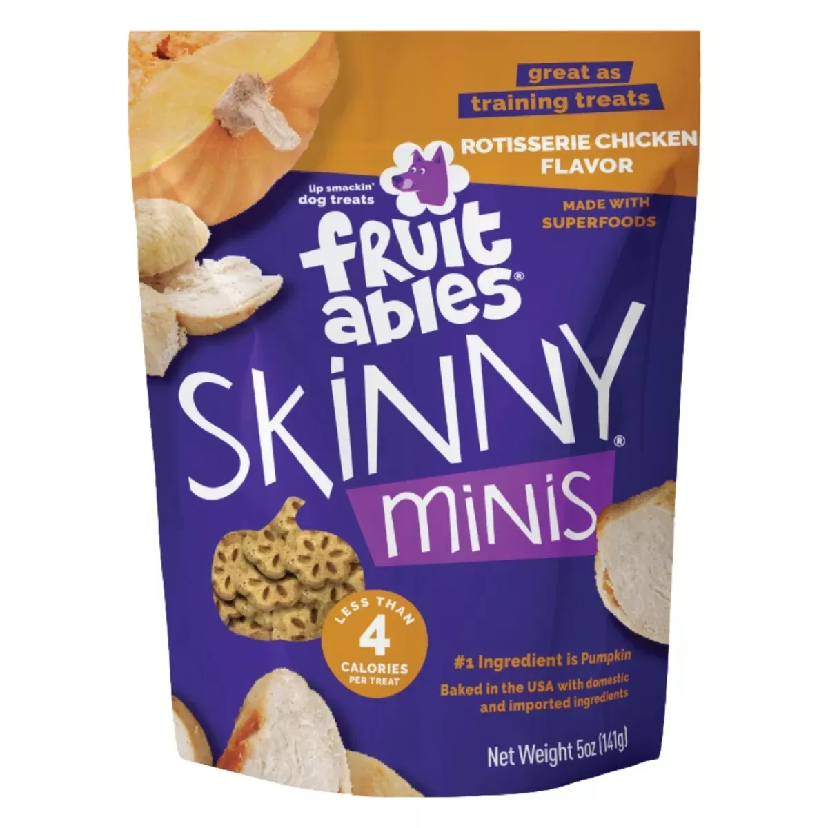 Fruitables Skinny Minis Dog Treats - Rotisserie Chicken Flavour