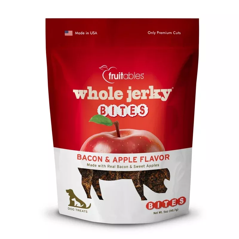 Fruitables Whole Jerky Bites Bacon & Apple Dog Treat 5oz
