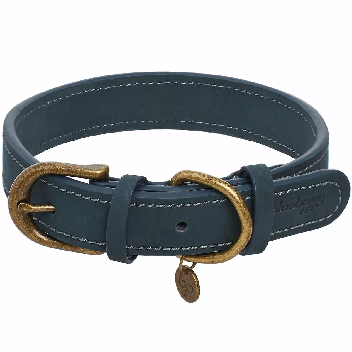 Full Grain Leather Dog Collar for Stylish Canine Comfort