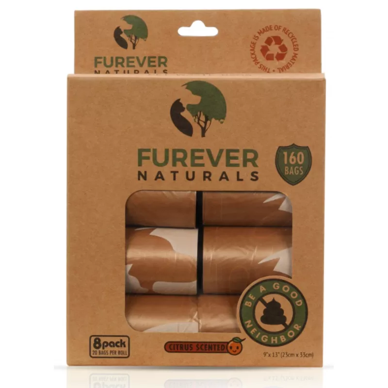 Furever Naturals Citrus Scented Poop Bags 8pk