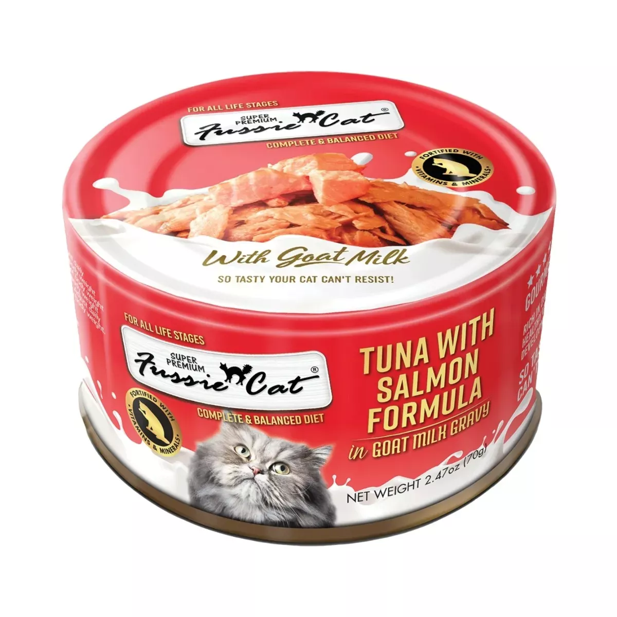 Fussie Cat Goat Milk Gravy Wet Food - Tuna with Salmon