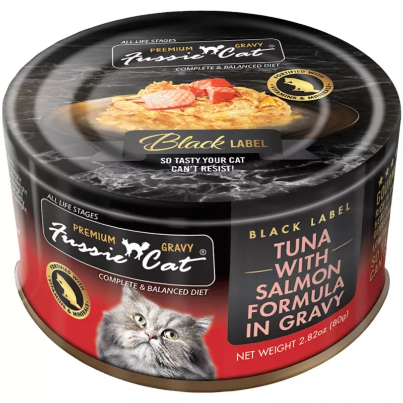 Fussie Cat Tuna With Salmon Formula in Gravy 2.82-oz, Wet Cat Food, Case Of 24