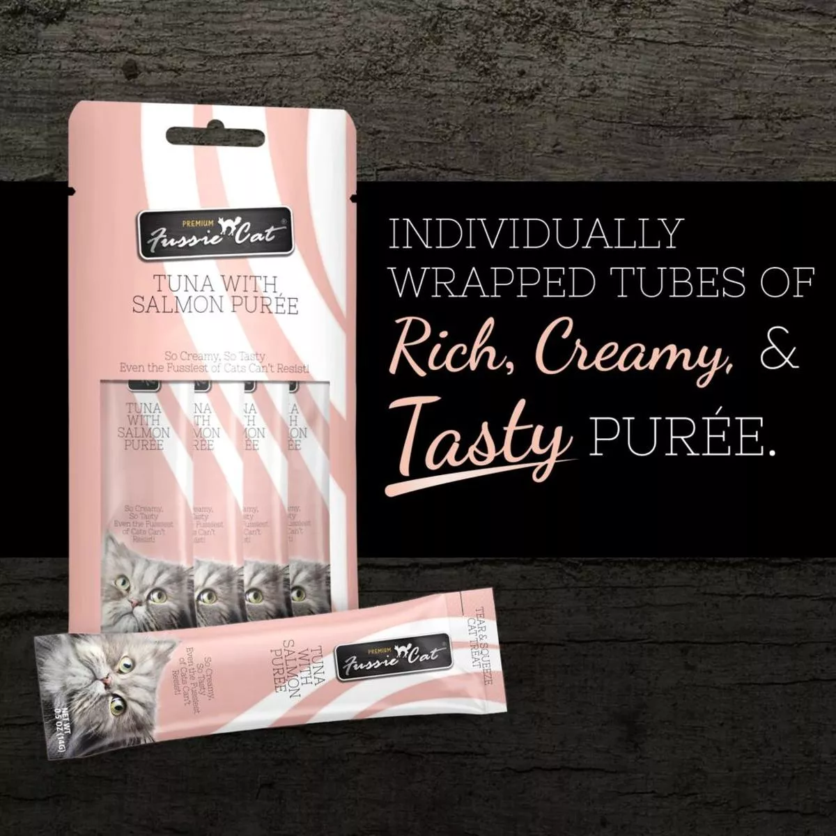 Fussie Cat Tuna with Salmon Pure
