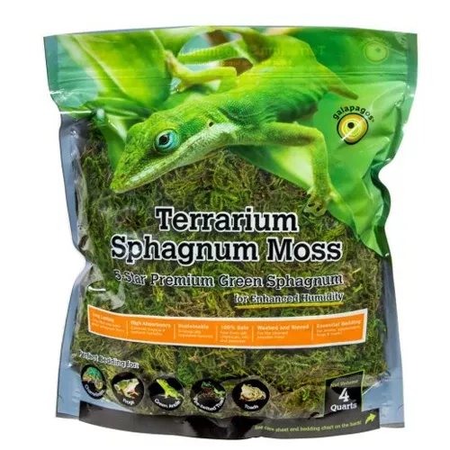 Galapagos, Galapagos 5-Star Terrarium Sphagnum Moss Snake Bedding Substrate, Fresh Green, 1 Each/4 qt