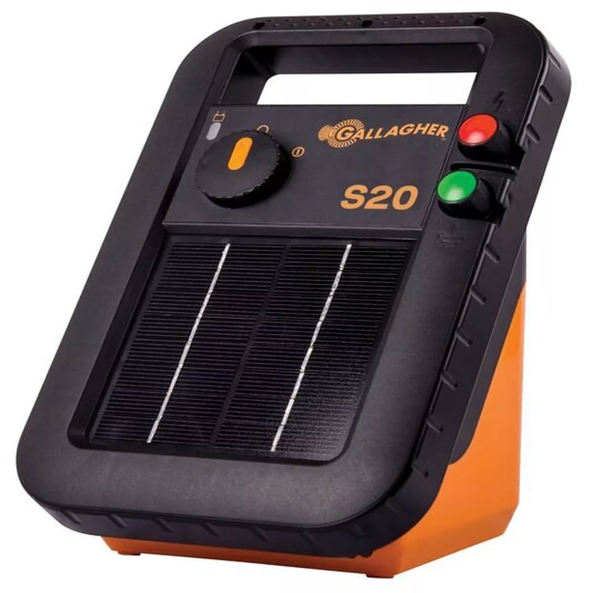 Gallagher S20 Portable Solar Fence Energizer 12 Mile / 40 Acre, Lithium Battery