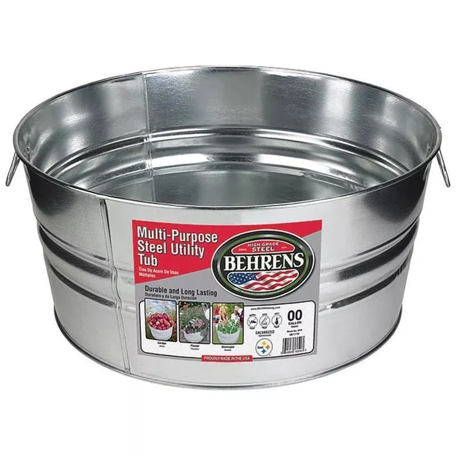 Galvanized Tub Round 15 Gallon