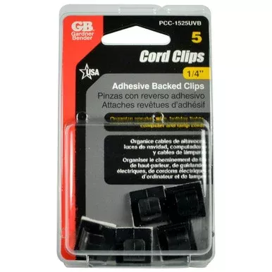Gardner Bender UVB Black Plastic Cable Clamp – 1/4″ – 18 pk