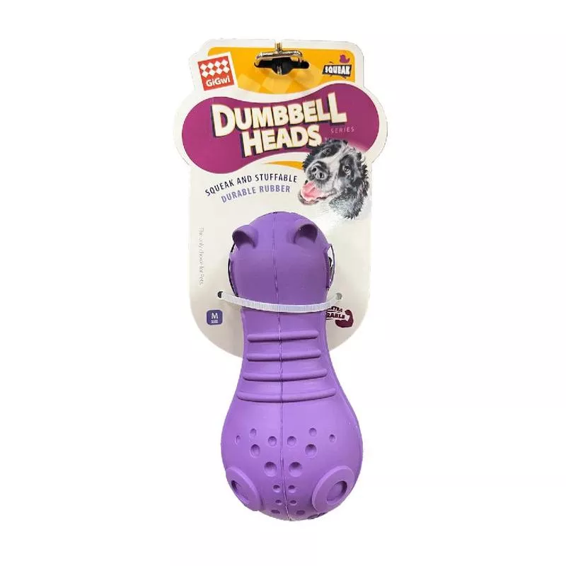 GiGwi – Dumbbell Heads HippoSqueak and Stuffable