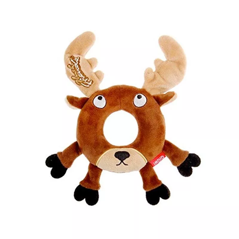 Gigwi – Plush Friendz Deer With Foam Rubber Ring And Squeaker