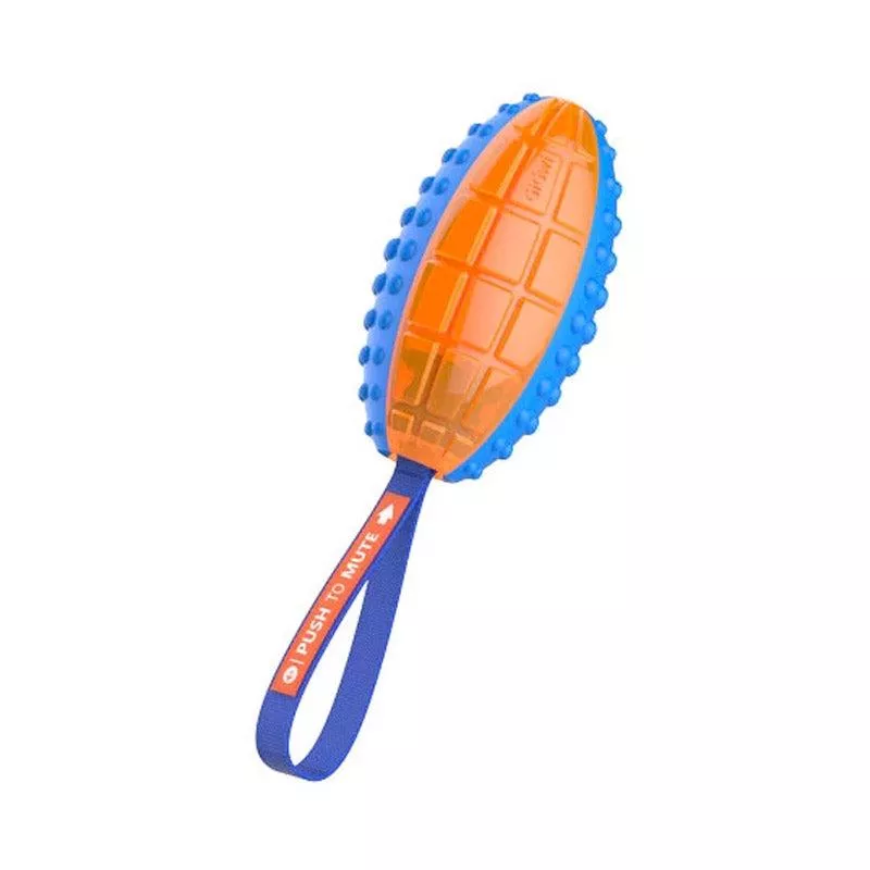 Gigwi – Push To Mute Rugby Ball ( Blue/Orange Solid/Transparent )