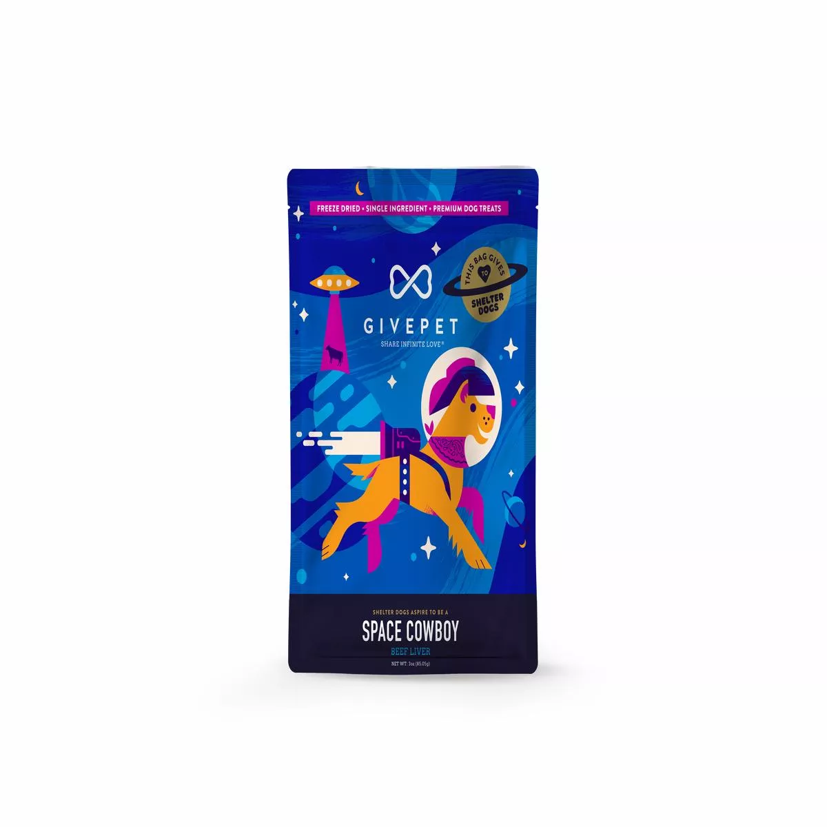 GivePet Space Cowboy Freeze-Dried Dog Treats