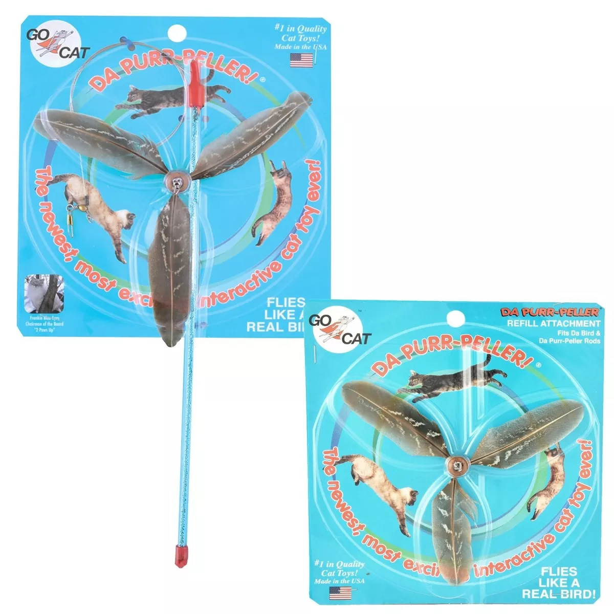 Go Cat Da Purr-Peller Wand Cat Toy