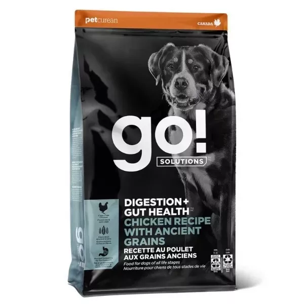 Go! Solutions Digestion + Gut Health Dry Food for Dogs - Chicken with Ancient Grains Recipe