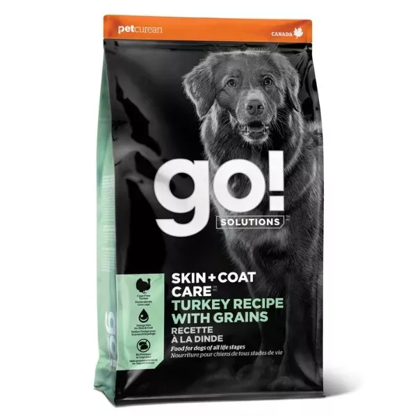 Go! Solutions Skin + Coat Care Dry Food for Dogs - Turkey Recipe with Grains