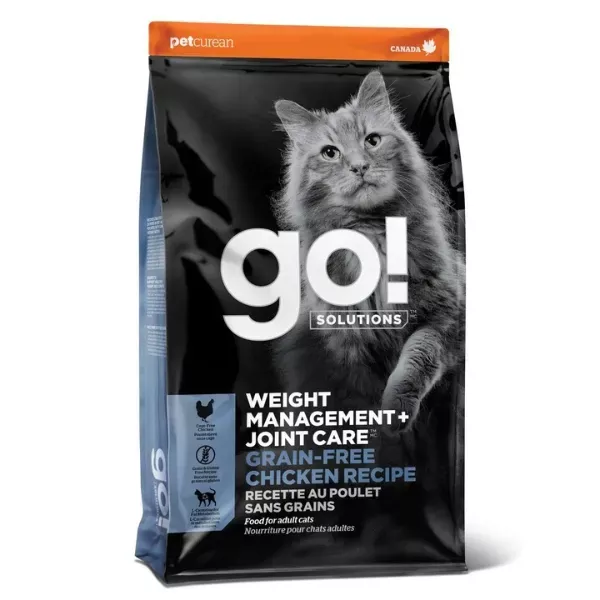 Go! Solutions Weight Management & Joint Care Grain-Free Dry Food for Adult Cats - Chicken Recipe