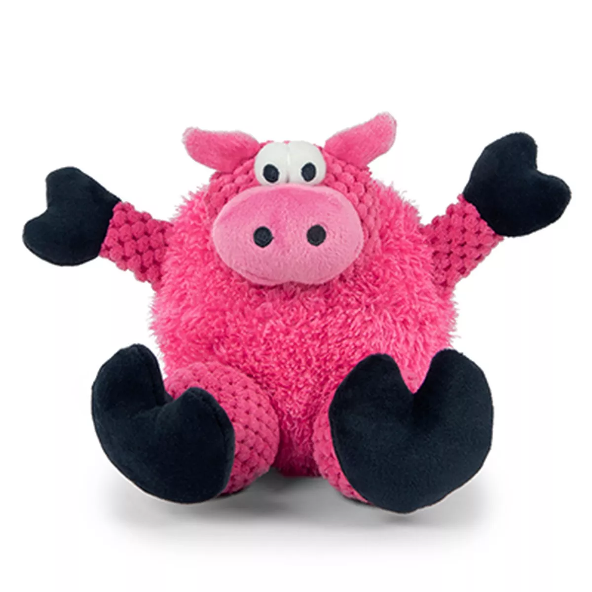 goDog Checkers Sitting Pig Dog Toy