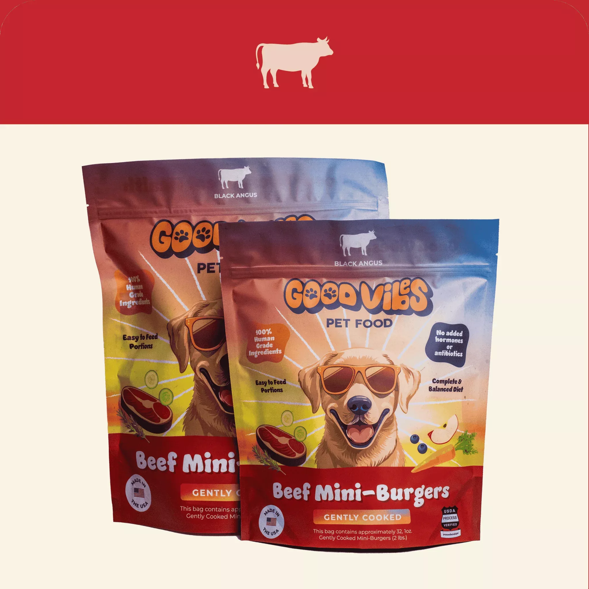 Good Vibes Gently Cooked Beef Mini Burgers 2lb