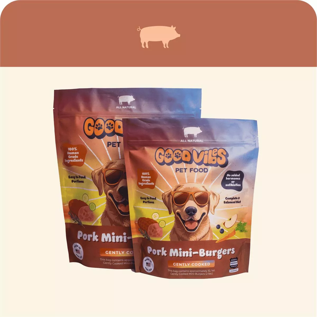 Good Vibes Gently Cooked Pork Mini-Burgers