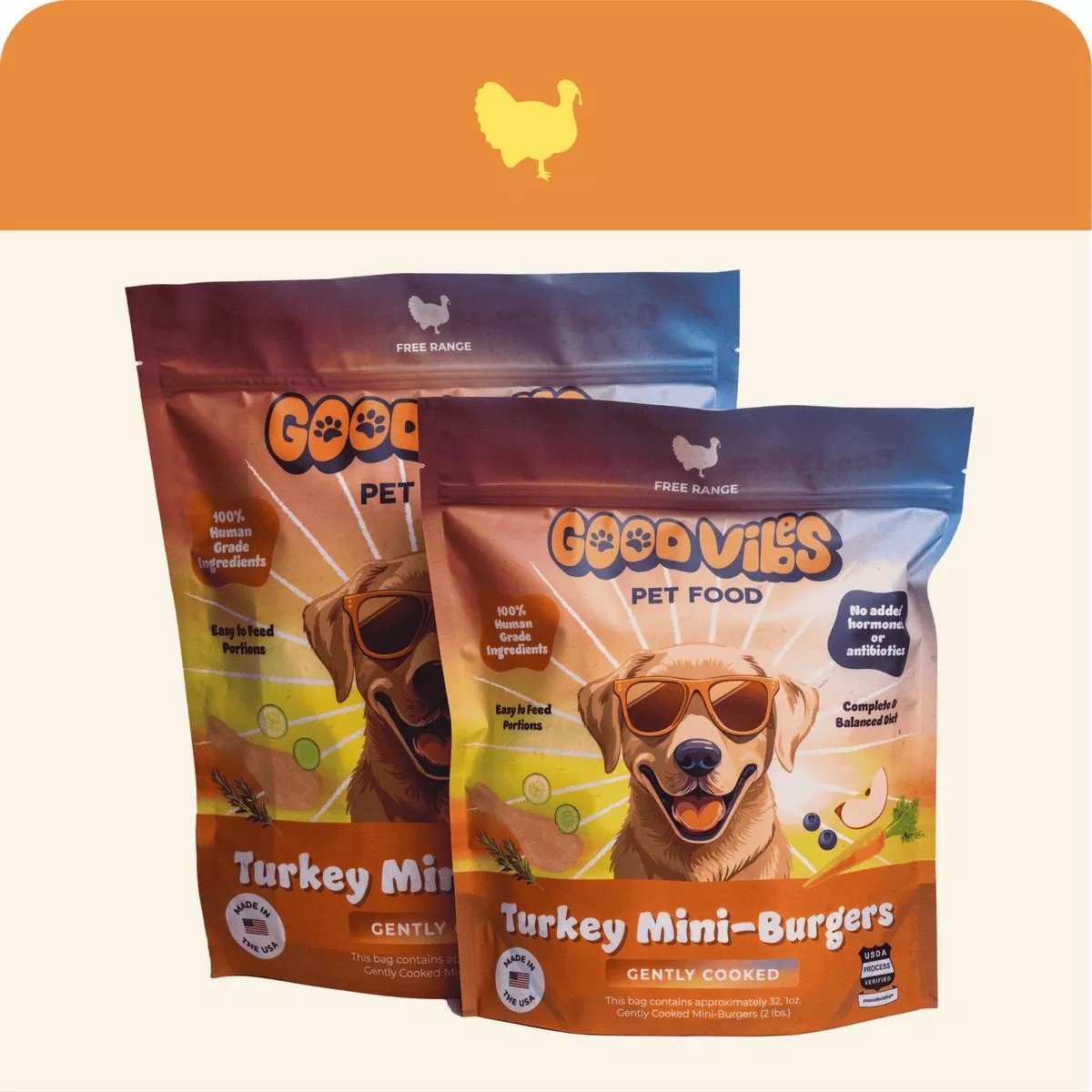 Good Vibes Gently Cooked Turkey Mini-Burgers