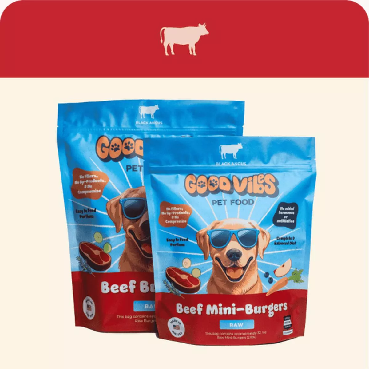 Good Vibes Raw Beef Burgers