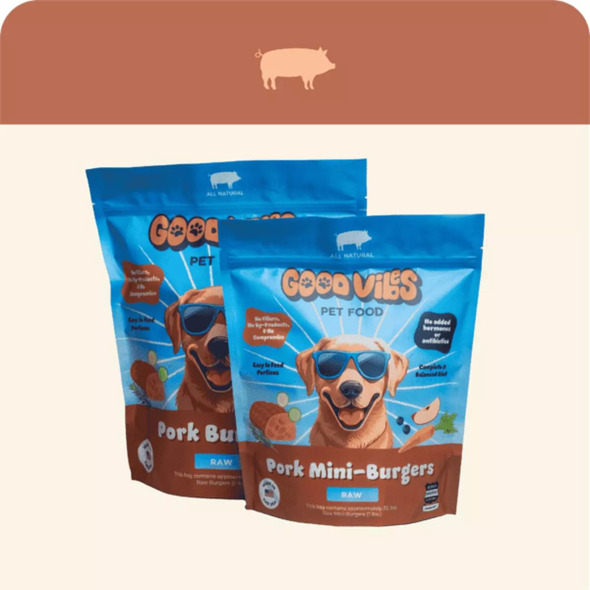 Good Vibes Raw Pork Burgers