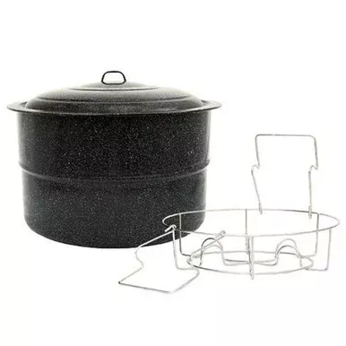Granite-Ware Water Bath Canner With Lid & Jar Rack – 33 qt