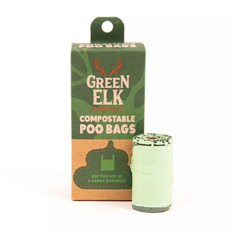 Green Elk Compostable Poop Bags 8-Pack – Eco-Friendly