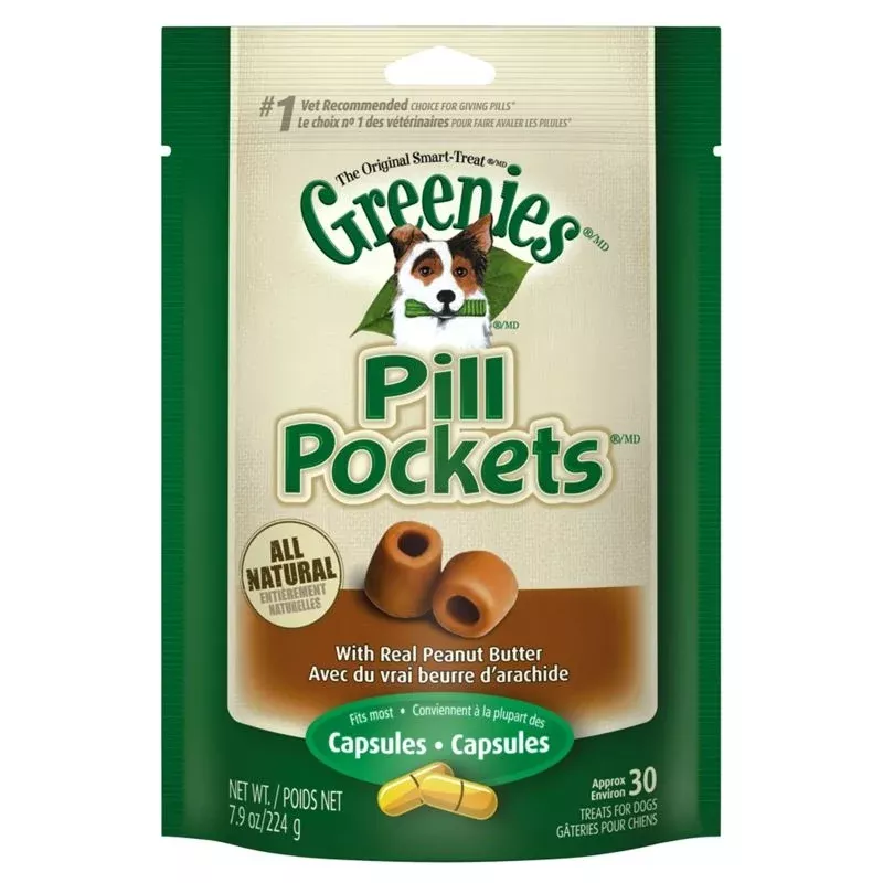GREENIES DOG PILL POCKETS Peanut Butter Capsules