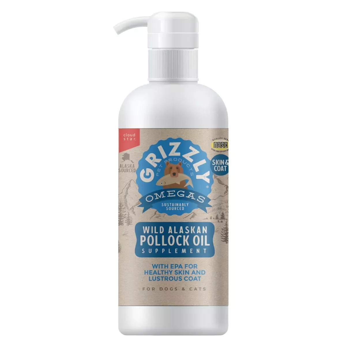 Grizzly Pet Products Omegas Supplement - Pollock Oil