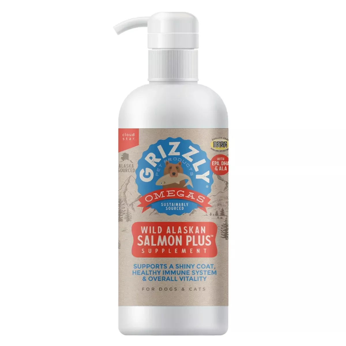 Grizzly Pet Products Omegas Supplement - Salmon Plus