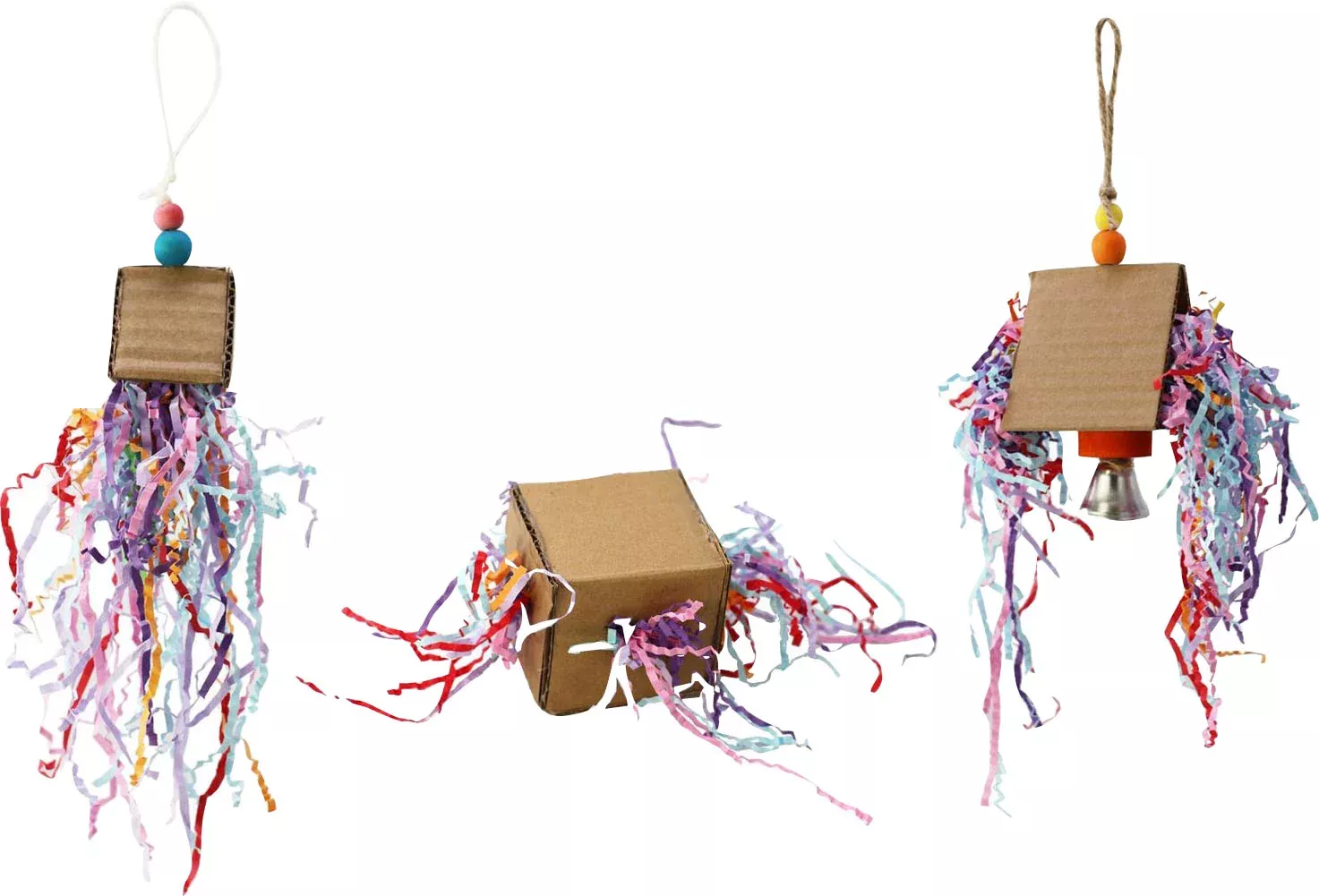 Happy Beaks Crinkle Huts Bird Toy