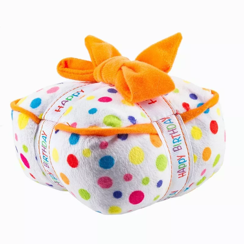 Happy Birthday Gift Box Dog Toy