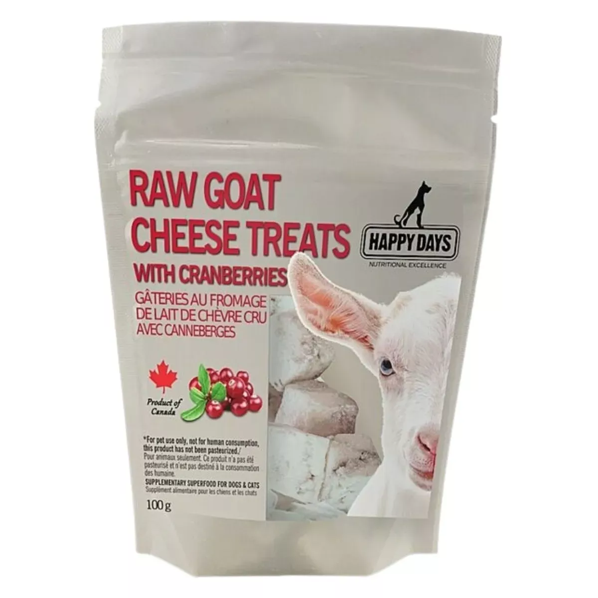Happy Days Raw Goat Cheese Treats - Cranberries
