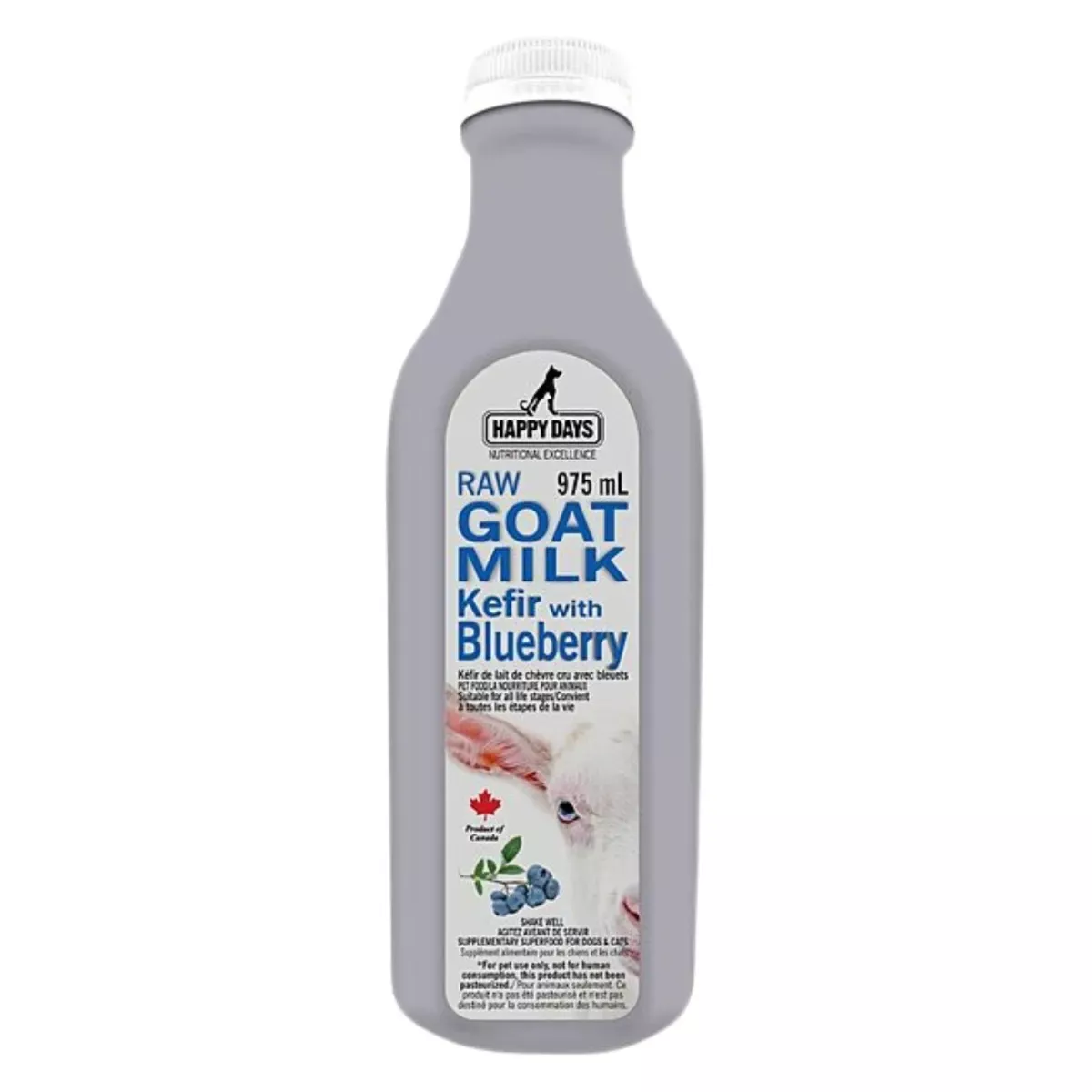Happy Days Raw Goat Milk Kefir - Blueberry