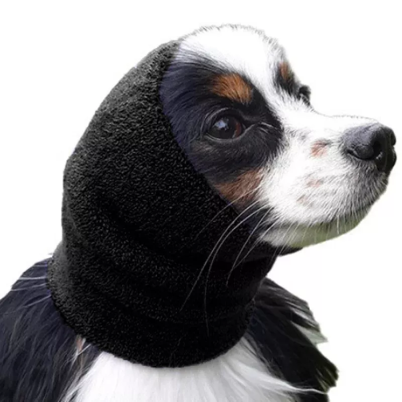 Happy Hoodie Calming Cap for Dogs Black