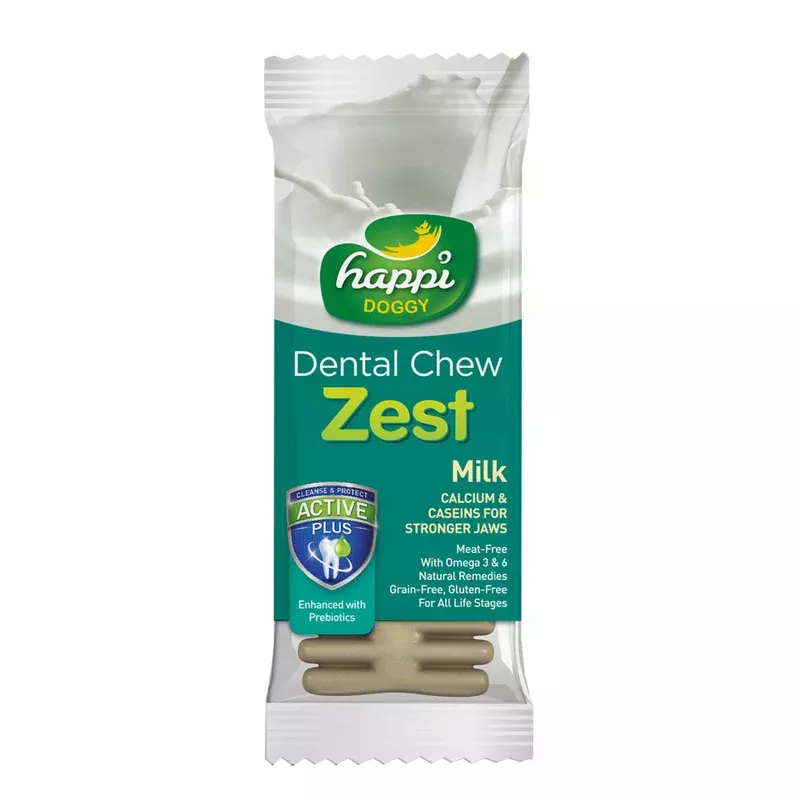Happy Skippi Dental Chew Zest Milk Dog Treat (4 inch)