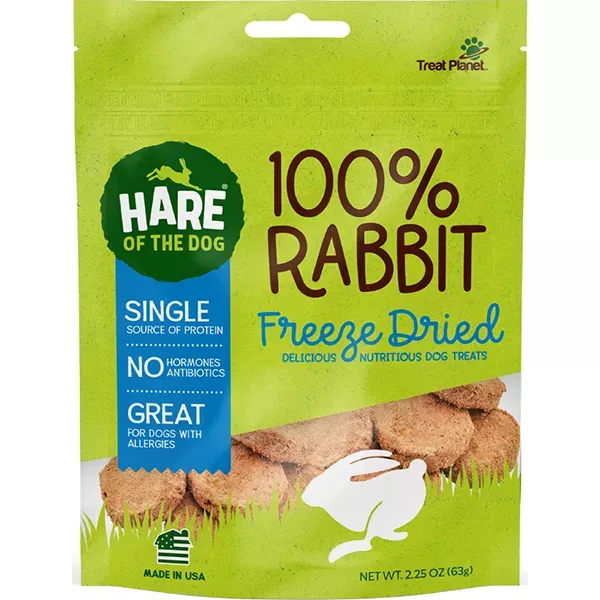 Hare of the Dog 100% Freeze Dried Rabbit Treats for Dogs