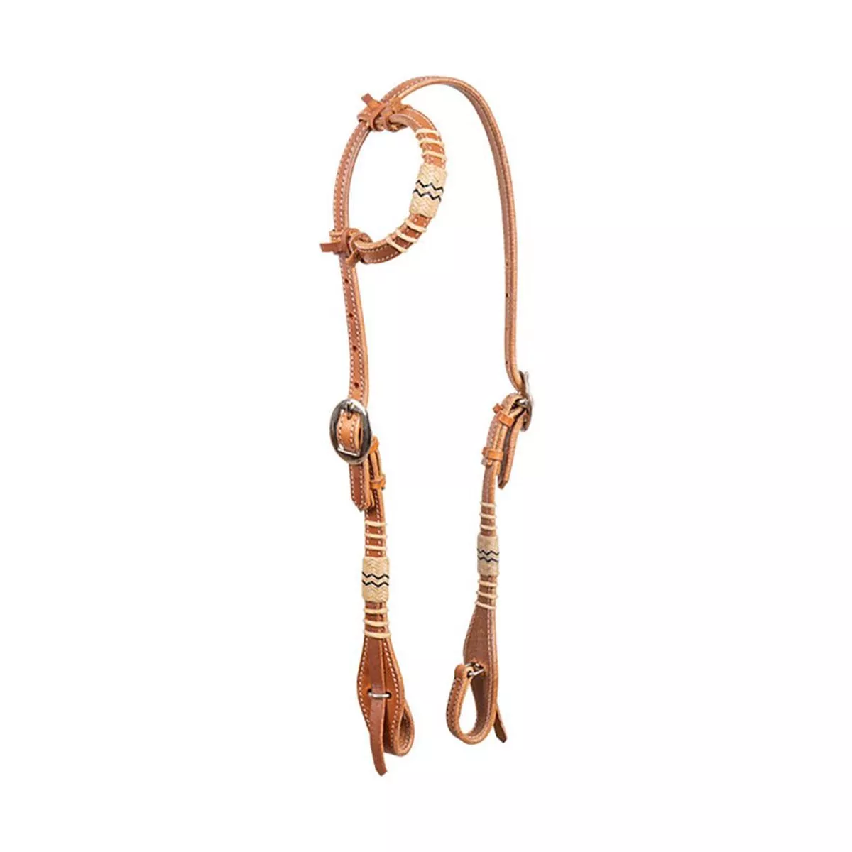 Harness and Rawhide One Ear Leather Headstall