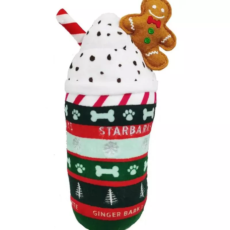Haute Diggity Dog – Starbarks Ginger Bark Latte Christmas Plush Dog Toy