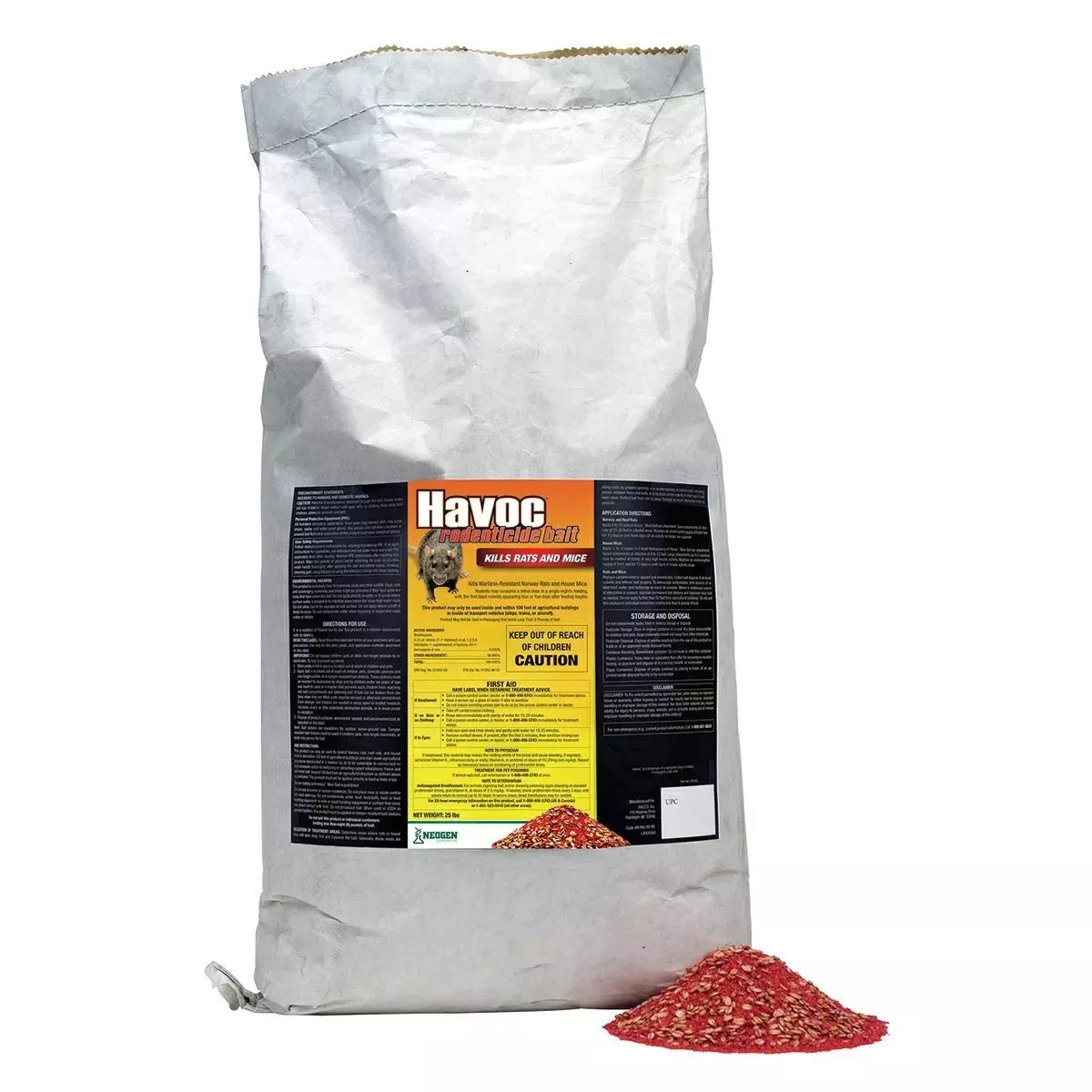 Havoc Rodenticide Meal Bait – 25 lb Bag