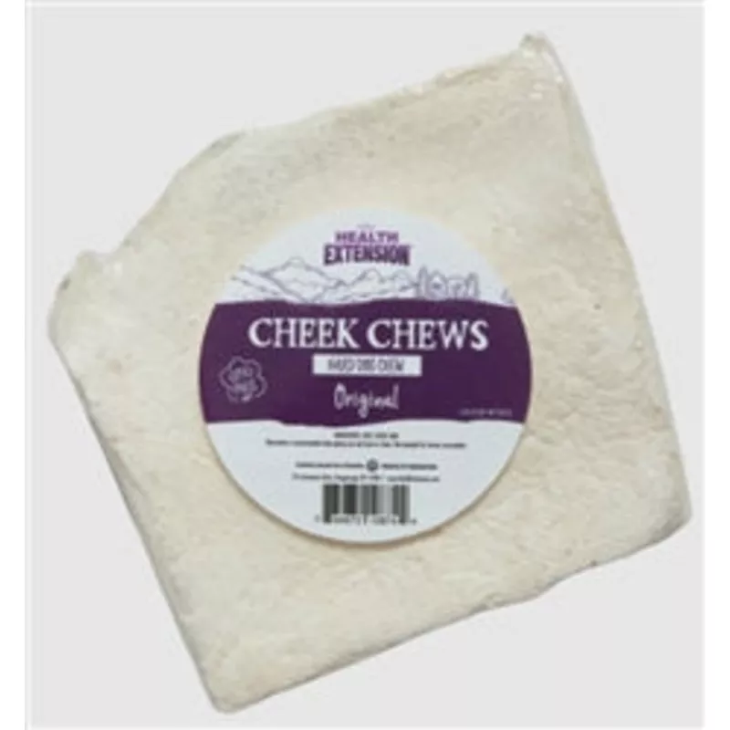 Health Extension Natural Cheek Chew Hard Dog Chew, Plain