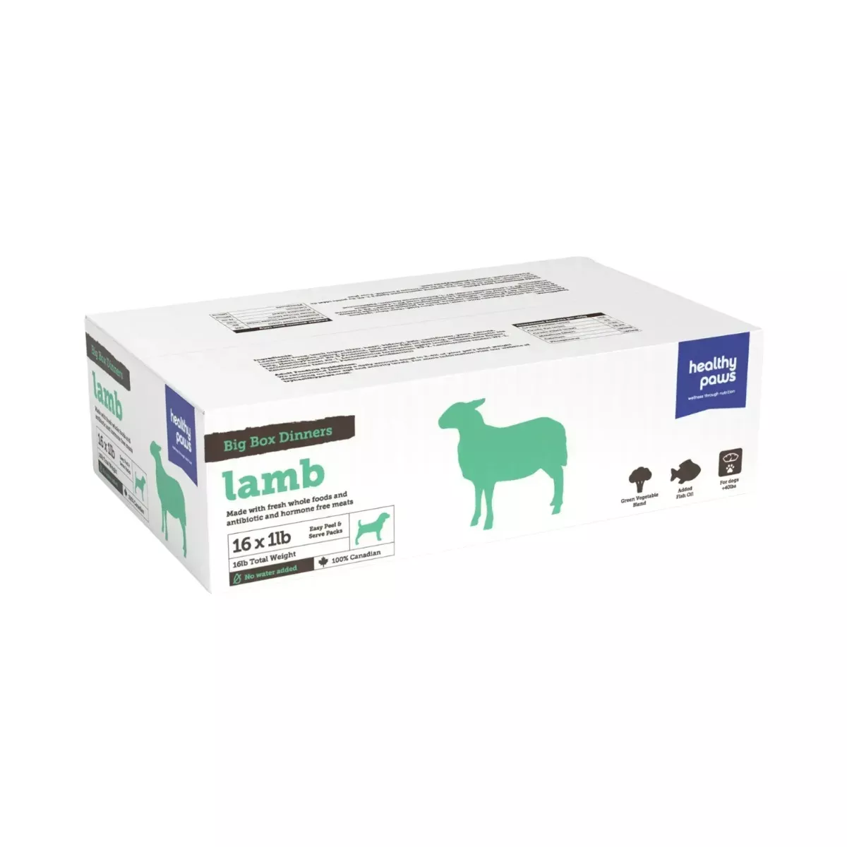 Healthy Paws Big Box Dinners for Dogs - Lamb