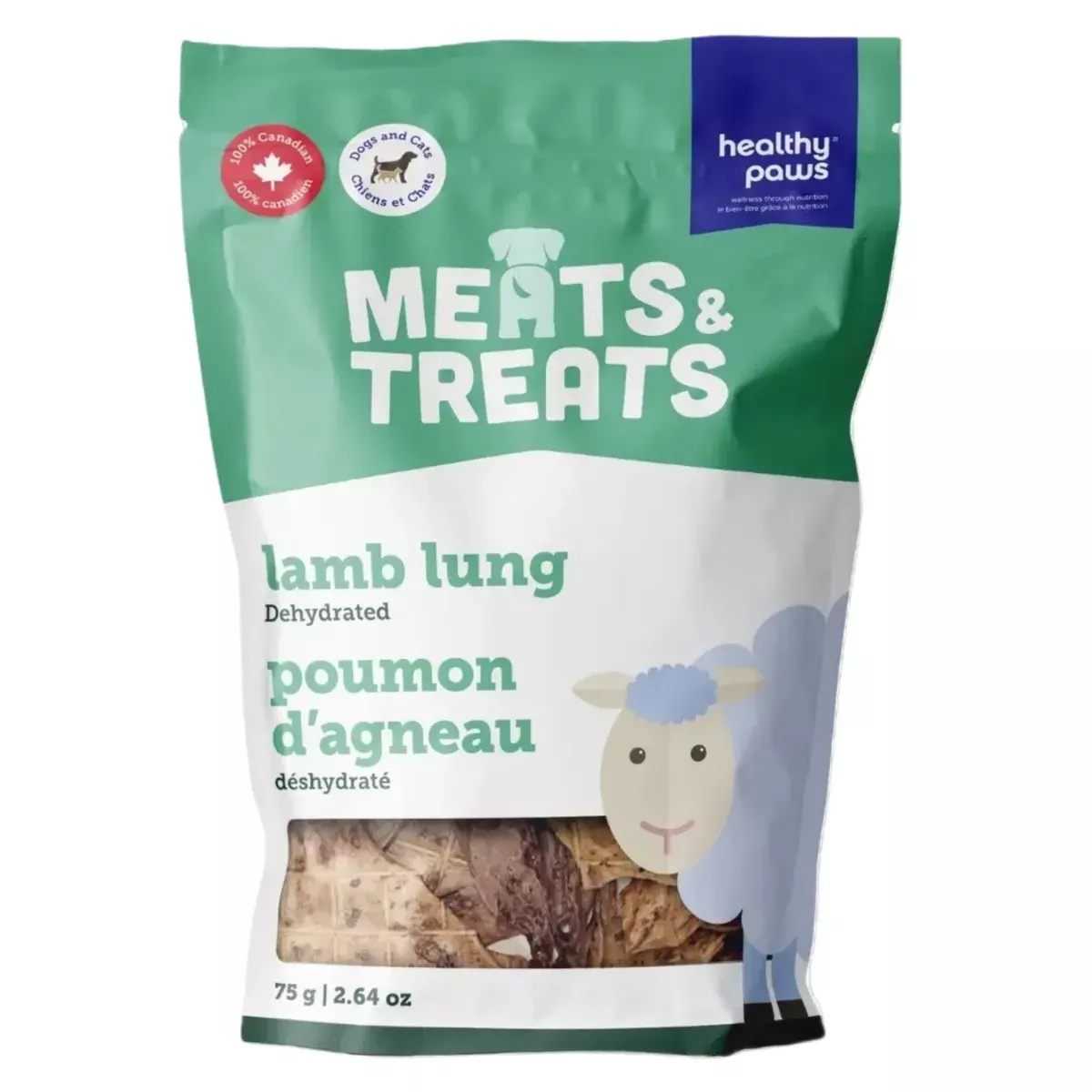 Healthy Paws Dehydrated Meats & Treats - Lamb Lung