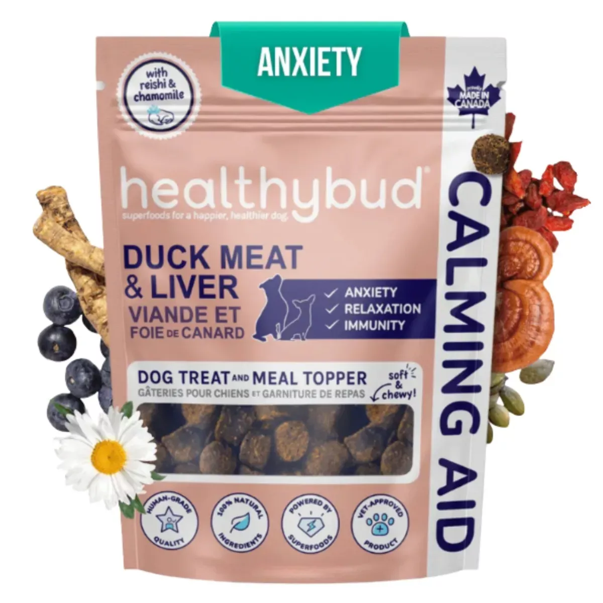 Healthybud Functional Dog Treats - Duck Calming Aid