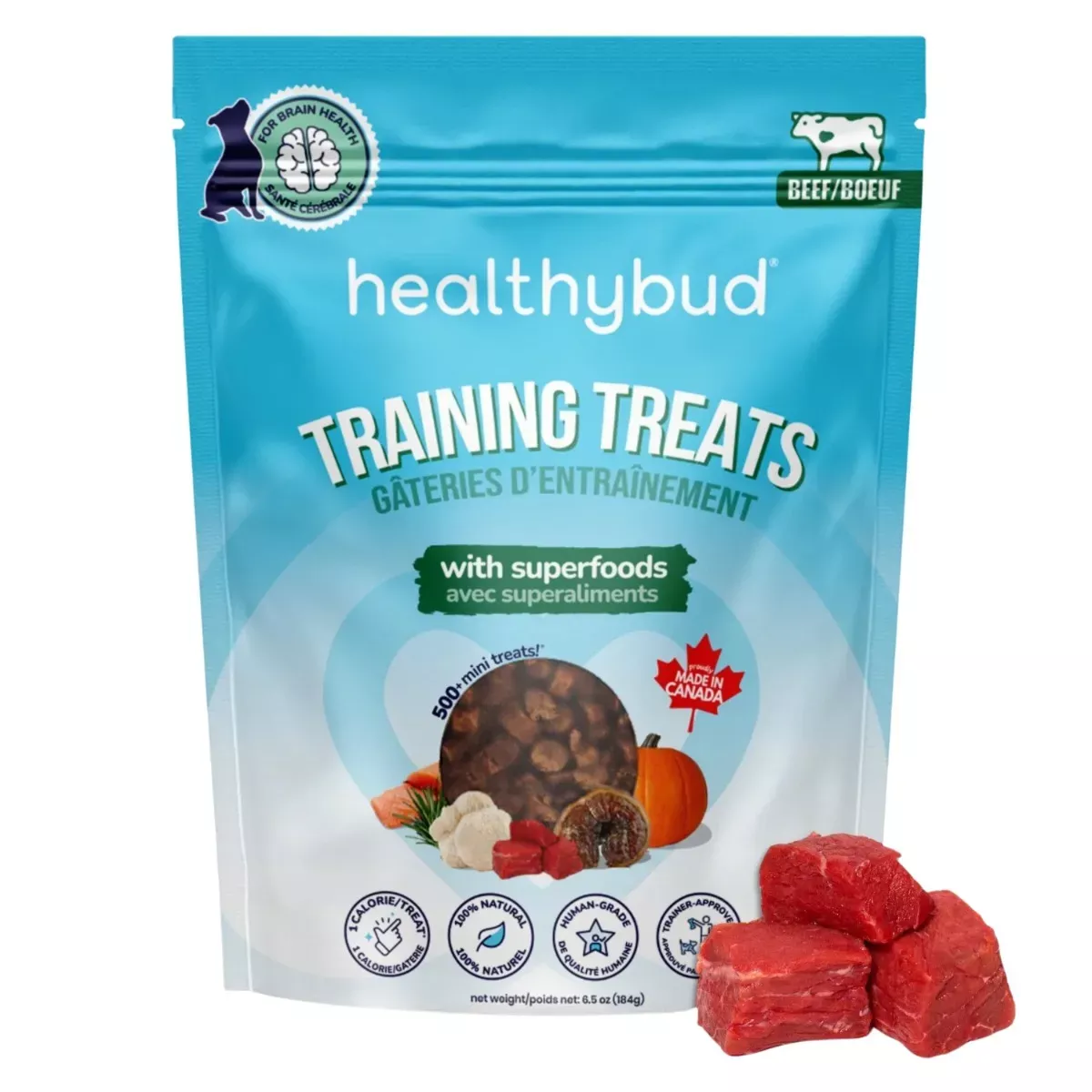 Healthybud Mini Training Dog Treats - Beef