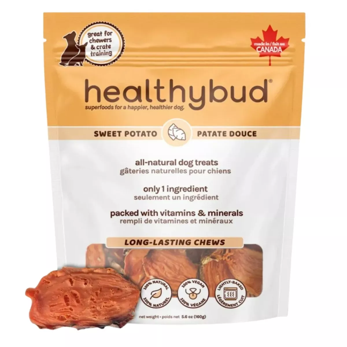 Healthybud Single Ingredient Dog Treats - Sweet Potato Chews