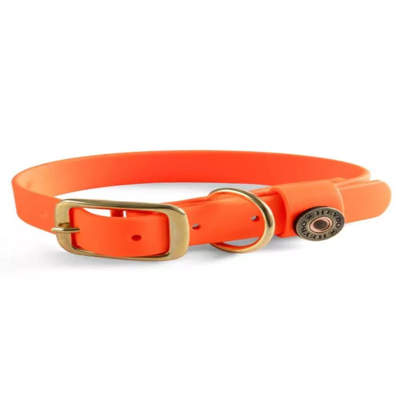 Heybo Biothane Dog Collar in Blaze Orange