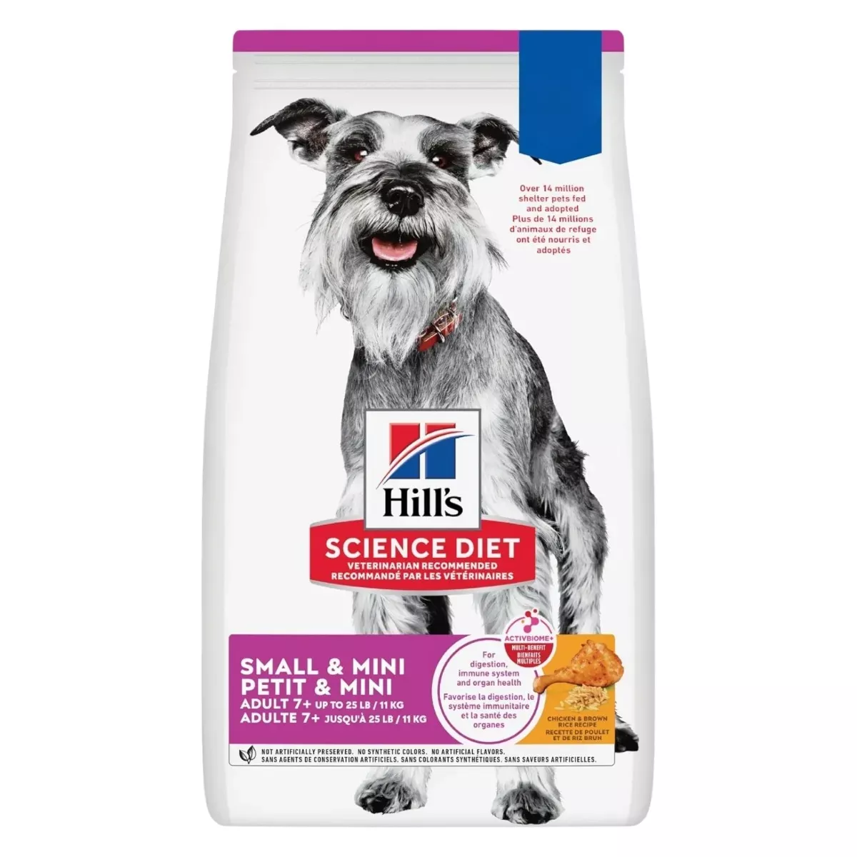 Hill's Science Diet Small & Mini Adult 7+ Dog Food - Chicken Meal, Barley & Brown Rice Recipe