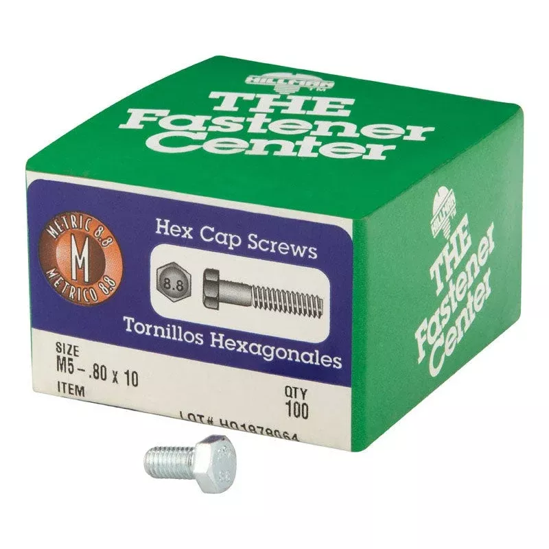 Hillman M5-.80 mm D X 10 mm L Heat Treated Steel Hex Head Cap Screw 100 pk | Staff Picks