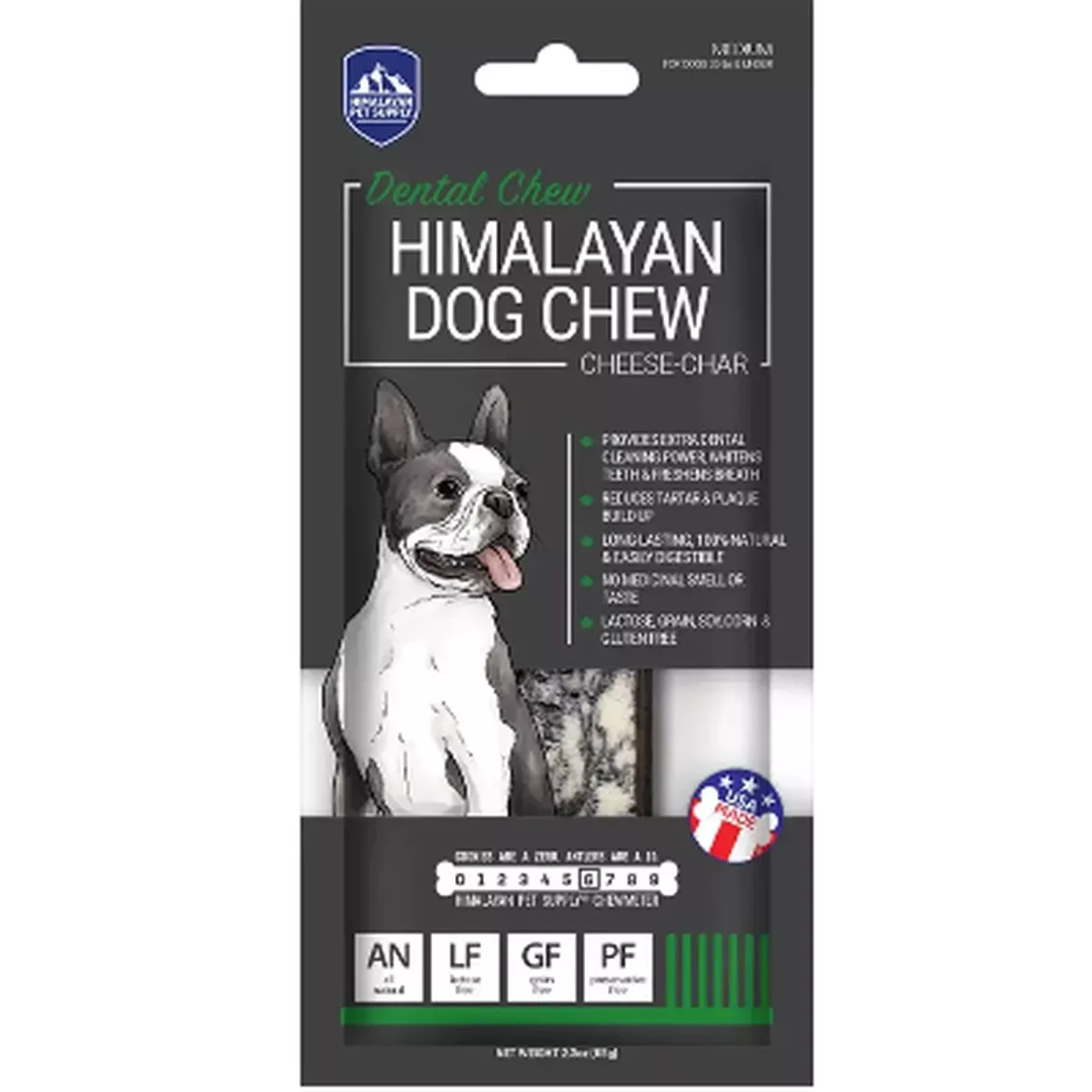 Himalayan Pet Supply Cheese-Char Dog Dental Chew